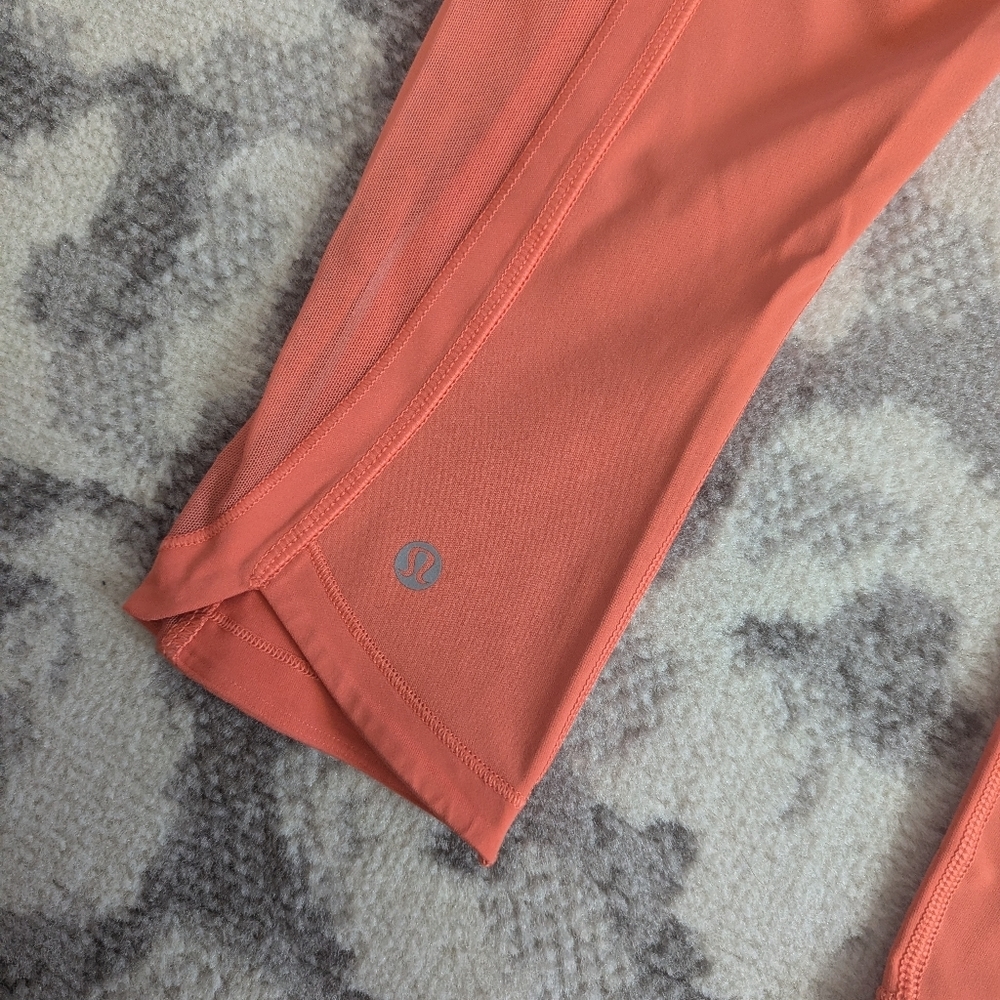Lululemon Sun Runner Crop 17" Melon Size 4 - Picture 7 of 9
